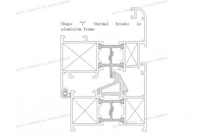 Термическое Uf 2.5 K / м2К форма Т | Решения для алюминиевых оконных рамы